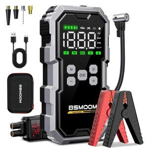 150PSI 7000A Car Jump Starter Battery Pack with Air Compressor & LED Lights